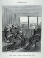 Le voyage en chemin de fer est moins amusant que ne l'espèrait Rifolard. no. 2 from the series Les banqueteurs