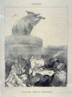 Le Constitutionnel contemplant l'horizon politique. no. 19 of the series Actualités published in Le Charivari 1 October 1849
