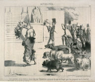 Les caniches et les rentiers allant féliciter l'Assemblée nationale du rejet de l'impôt que l'on proposait sur le transfert des rentes et sur la classe canine.... no. 146 of the series Actualités published in Le Charivari 17 June 1850