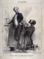 Résistant même aux supplications de Ratapoil! no. 126 of the series Actualités published in Le Charivari 5-6 May 1851