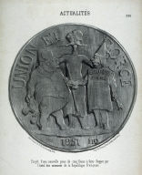 Projet d'une nouvelle pièce de cinq francs à faire frapper par l'hôtel des monnaies de la République Française. no. 201 from the series Actualités published in Le Charivari 12 September 1851
