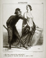 Belle dame, voulez-vous bien accepter mon bras?/ Votre passion est trop subite pour que je puisse y croire! no. 212 from the series Actualités