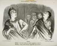Cýsar./ Cýsar. - Si vous n'avez su vaincre apprenez ý servir!... /Brutus. - Cýsar, aucun de nous n'apprendra qu'ý mourir!... no.7 from the series Physionomies tragiques