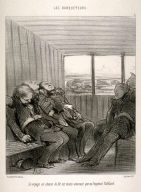 Le voyage en chemin de fer est moins amusant que ne l'espèrait Rifolard. no. 2 from the series Les banqueteurs