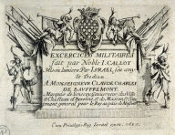 (Frontispiece) Les Exercises Militaires,Twelve copies after the set of thirteen etchings