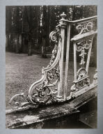 Detail of elaborate iron grillwork