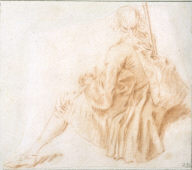 Study: Soldier Seated, Rear View