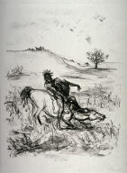 (One from the series) Fifty-one Mounted Lithographs of the Lederstrumpf Series, Japan paper proofs