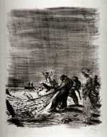 (One from the series) Fifty-one Mounted Lithographs of the Lederstrumpf Series, Japan paper proofs