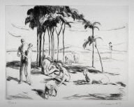 Landschaft mit Ziegen