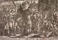 David Returning in Triumph with the Head of Goliath, pl. 17 from a series of Old Testament scenes