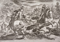 A Boar Hunt, pl. 3 from the series Hunting Scenes VI