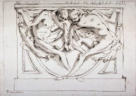 Recto:Two Male Figures Verso: Study of Drapery