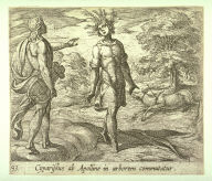 Cyparissus ab Apolline in arborem commutatur (Cyparissus Changed into a Cypress Tree), pl. 93 from the series Ovids Metamorphoses