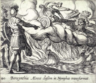 Berecynthia Aeneae classem in Nymphas transformat (The Trojan Ships Changed into Nymphs), pl.140 from the series Ovids Metamorphoses