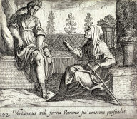 Vertumnus anili forma Pomonae sui amorem persuadet (Pomona and Vertumnus), pl.142 from the series Ovids Metamorphoses