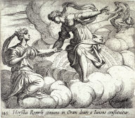 Hersilia Romuli coniunx in Oram deam a Iunone constituitur (Hersilia Taken to the Heavens), pl.145 from the series Ovids Metamorphoses