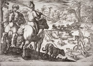Ostrich Hunt, pl. 5 from the series Hunting Scenes VI