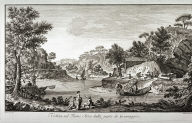 Veduta sul Fiume Arno dalla parte di Grumaggio (View of the River Arno at Grumaggio), plate 15 from the series Vedute della Toscana (Views of Tuscany)