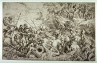 The Crossing of the Red Sea, after a design by Paolo Farinati from the woodblock print by Titian