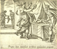 Progne Ityn interficit et Tereo epulandum proponit( Procne Revealing Itys's Head to Tereus), pl. 60 from the series Ovids Metamorphoses