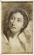 Head of a Mother and Child, v: Soldiers Brandishing Clubs (fragment from Hendrik Goetzius engraving of the Resurrection 1596-9, The Passion H 32)