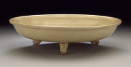 Funerary Footed Tray (Pan) with Floral Roundel