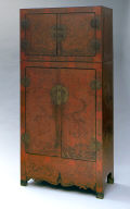 Cabinet and Hat Chest (Dingxiang Ligui) with Dragons, Insects, Birds, and Flowers
