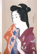 Woman in Purple Kimono
