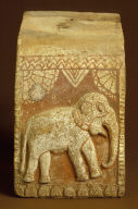 Painted Tile with Elephant