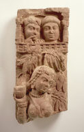 Railing Pillar with Woman and Onlookers
