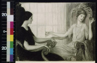 Two women seated facing each other