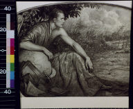 Man with globe, compass, and books gazing over landscape