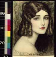 Girl's head with curls