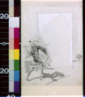 Greek or Roman warrior brandishing spear