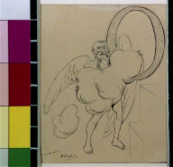 Father Time with cloud and letter O