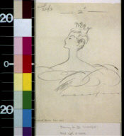 Head and shoulders of woman wearing a crown