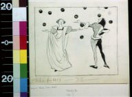 Man and woman in medieval dress juggling