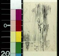 Man climbing large stalactite while surprised kayaker watches