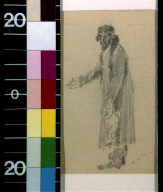 Jewish man with hand out