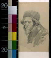 Bearded Jewish man in hat