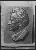 Portrait relief sculpture of Arnold Genthe