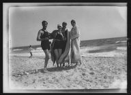 Group of people at Long Beach, New York