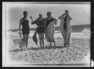 Group of people at Long Beach, New York