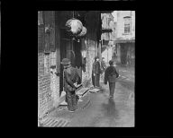 Doorways in dim shadows, Chinatown, San Francisco