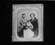 Portrait photograph of a mother and her children