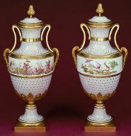 Pair of covered vases