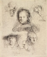 Studies of the Head of Saskia and Others