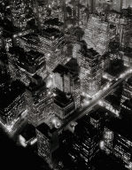 New York, West side Looking North from Upper 30s (night view)
