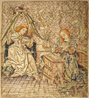 Embroidery with the Annunciation